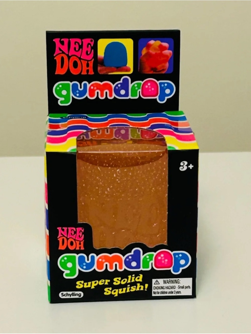 Needoh Gumdrop Super Solid Squish in Orange - NEW